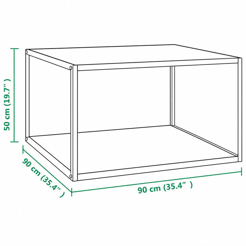 Table basse style Marbre Blanc Carrée - Pearla - dimension 1