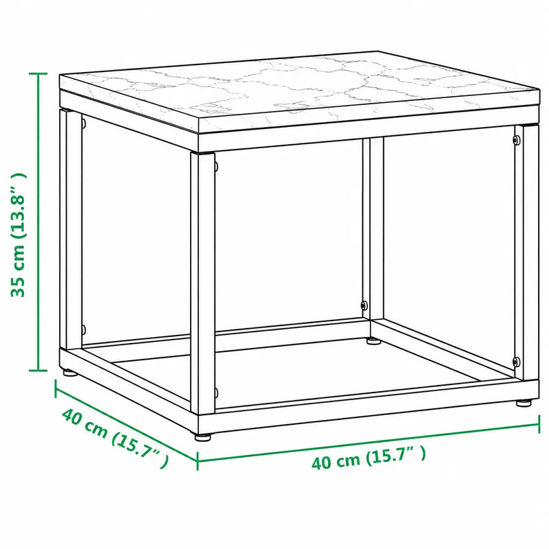 Table basse en Marbre Vert Véritable Carrée - Émera - dimension 1
