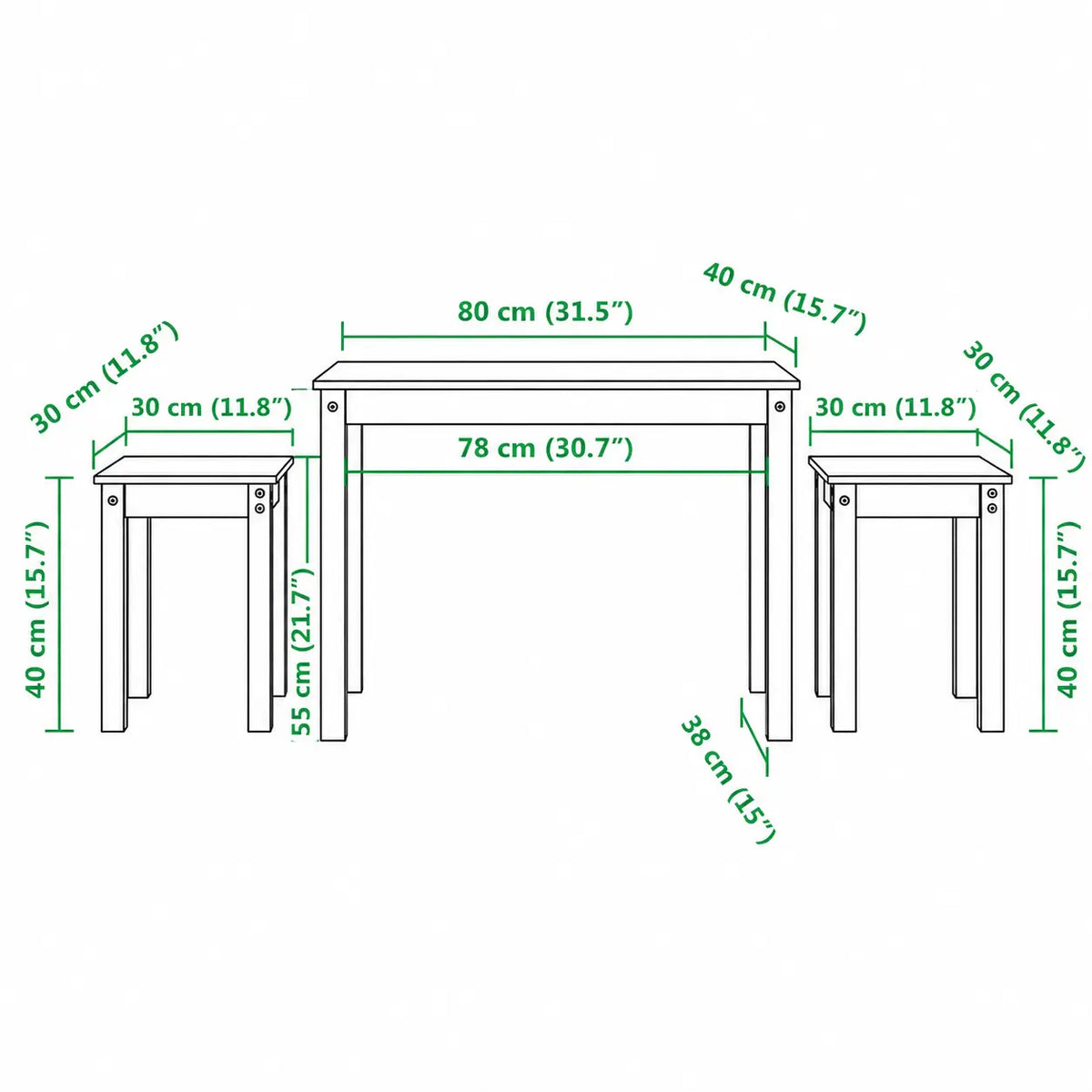 Ensemble de 3 tables blanches gigognes polyvalentes, design minimaliste compact pour salon, chambre ou petits espaces