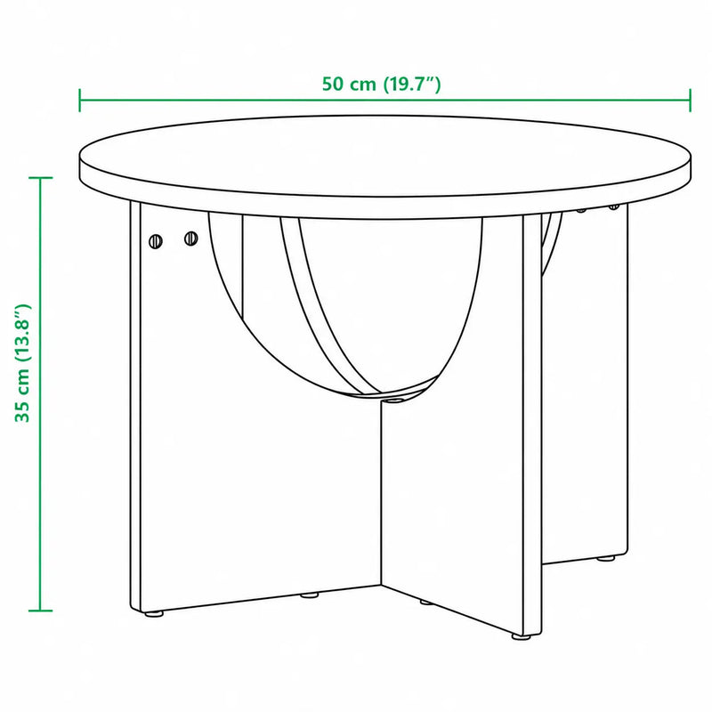 Table basse Ronde Minimaliste en Bois Naturel - Grena - dimension 1