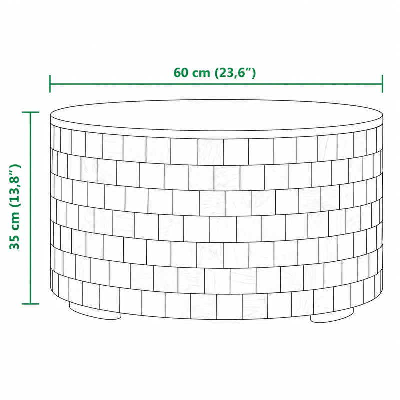 Table basse Ronde en Bois - Rondra - dimension 1