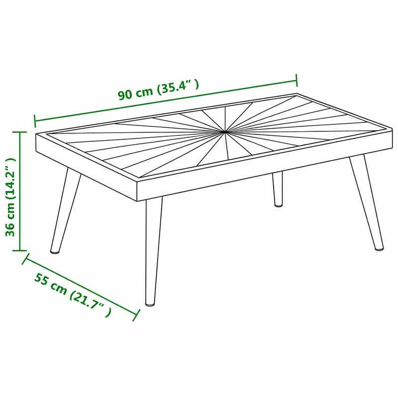 Table basse Rectangulaire Bois Massif - Longra - dimension 1