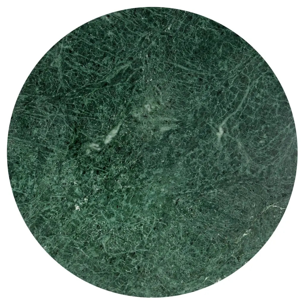 Plateau rond en véritable marbre vert Monolith avec veinage naturel élégant et finition raffinée